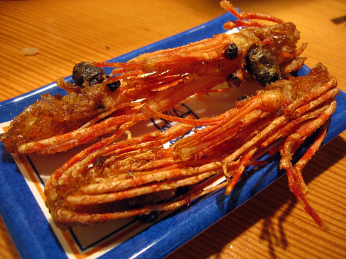 Deep fried shrimp heads