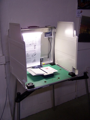 short voting booth