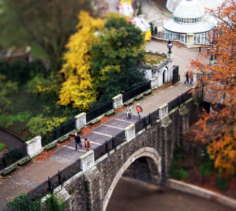 Bridge over castle gardens