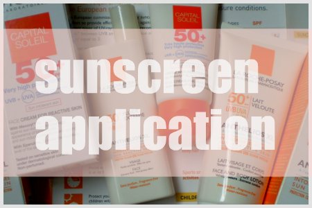 sunscreen application