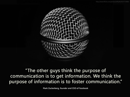 information and communication, which way round?