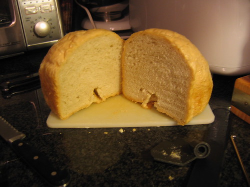 Middle of the a loaf of bread from Bread machine