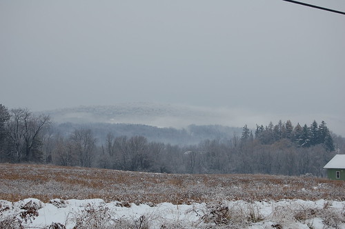 Fog over a hill