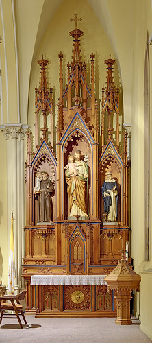 Saint Cecilia Roman Catholic Church, in Bartelso, Illinois, USA - altar of Saint Joseph