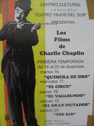 charlie chaplin poster. Poster for Charlie Chaplin Film Festival, Calle Larga, Cuenca, Ecuador,