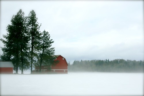 Farm in the Snow