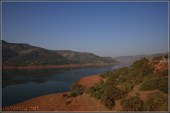 Warasgaon Dam backwater as viewed from Lavasa City.