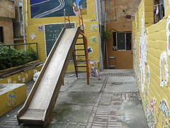 new playground for kids in the favela