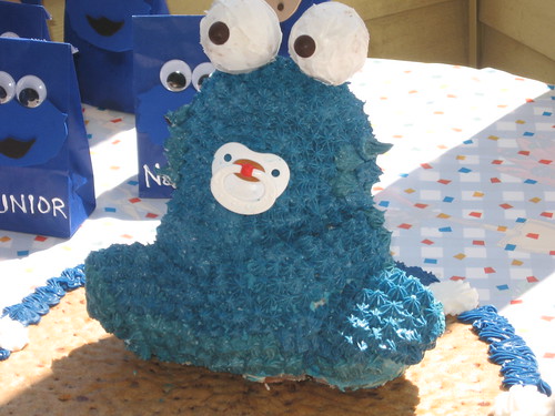 cookie monster cake. Baby cookie monster 3D cake