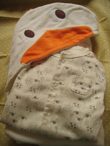 baby towel and sleepsuit from babs