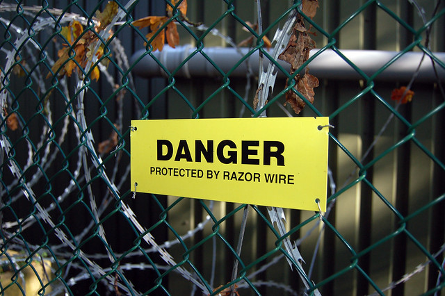 Danger - Protected By Razor Wire
