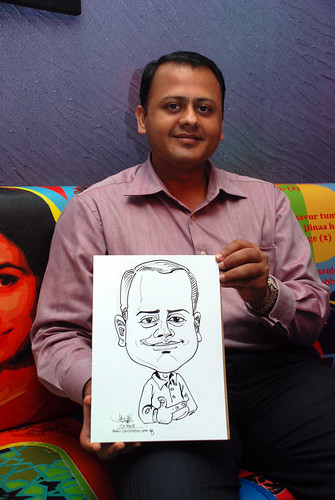 Caricature live sketching for Dow Jones 6