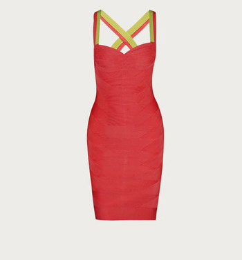 Herve Leger Pink Bodycon - Matches