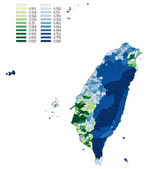 2008台灣總統大選藍綠版圖