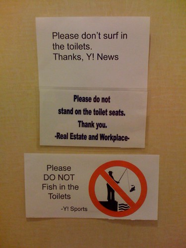 is yahoo! in the toilet? just read the writing on the wall.