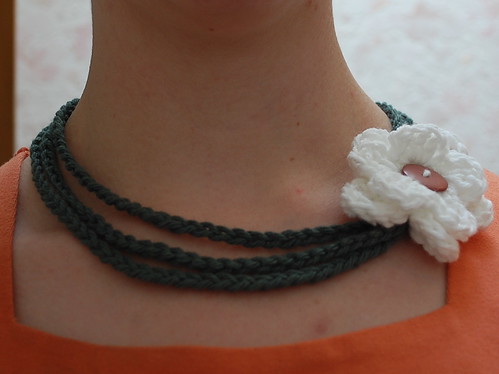 crocheted necklace - looks loopy!