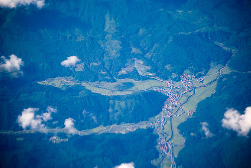 view from the plane: Typical Japan