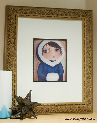 Winter Baby print in a frame