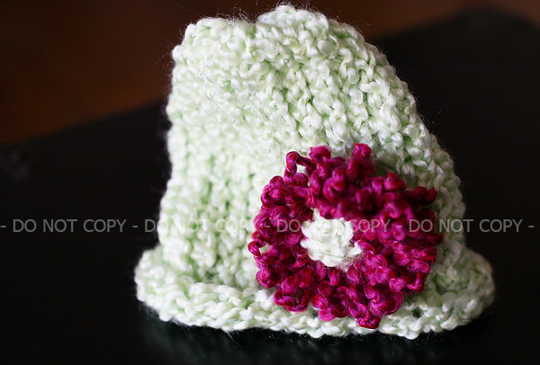 Knit Flower hat