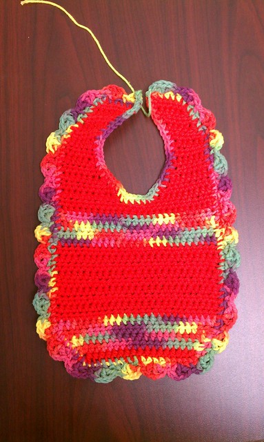 Completed baby bib.