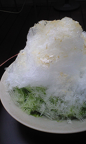 shaved ice with green tea syrup 01