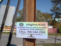 Indiana Harbor Belt information telephone number. Melrose Park Illinois. October 2007.