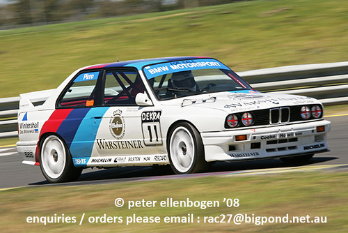 BMW M3 E30 ex Bigazzi Emanuele Pirro DTM Sandown Historic Racing 091108