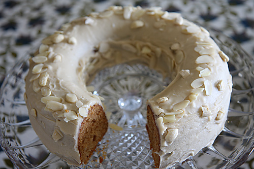 Eggless Vanilla Bean Cake With Butterscotch Frosting