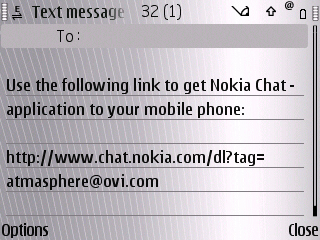 Nokia Chat - Send to a Friend