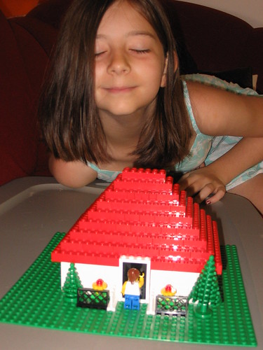 Hannah and her Lego House