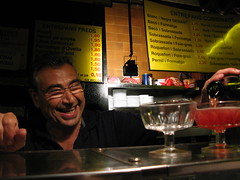 Cava slinging bartender, Barcelona, Spain