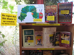 Banned Books Week display at the Book Barn (detail)