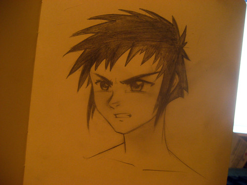 anime boy face sketch. Anime Copy Sketch 2