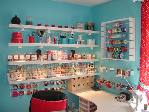 Shelves, Magnetic Rack, Ribbon Rack, Tools - North East Corner by Crafty Intentions.