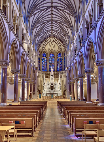 Saint Francis Xavier Church, at Saint Louis University, in Saint Louis, Missouri, USA - nave
