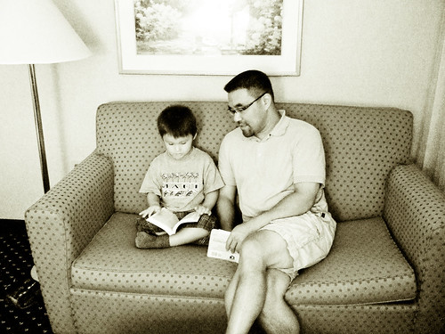 reading "Harry Potter Loses a Tooth" to dad