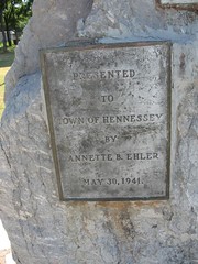 Presentation  plaque  pat Hennessey Monument