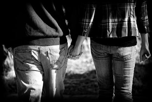 Holding Hands BW
