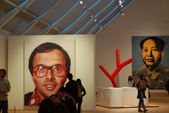 Chuck Close and Andy Warhol in the Mezzanine