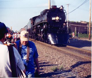 Milwaukee Road 4-8-4 type Steam locomotive # 261. Galesburg Illinois. June 1998. by Eddie from Chicago