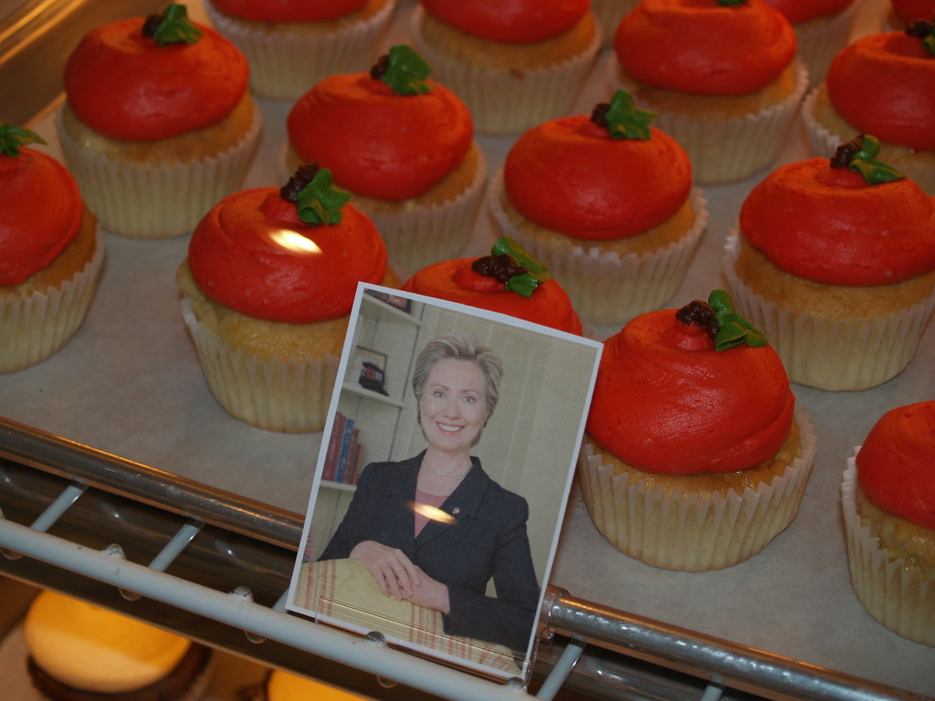 Hillary Clinton cupcakes from Hudson, Ohio's Main Street Cupcakes
