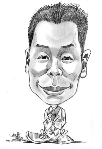 Caricature in pencil for flash animation
