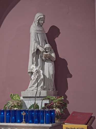 Visitation-Saint Ann Shrine, in Saint Louis, Missouri, USA - statue of Saint Ann