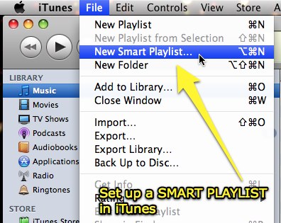 Set up a Smart Playlist in iTunes
