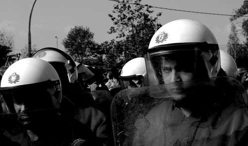 The riot police at the 28th October parade, Thessaloniki