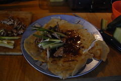home-made duck pancakes