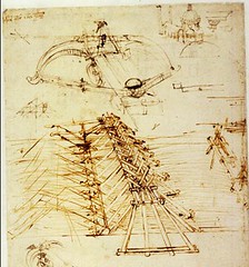 F57v-Codex Atlanticus-abajo puente militar arriba estudios de ballestas-Biblioteca Ambrosiana