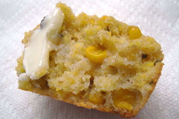 corn muffin with rosemary