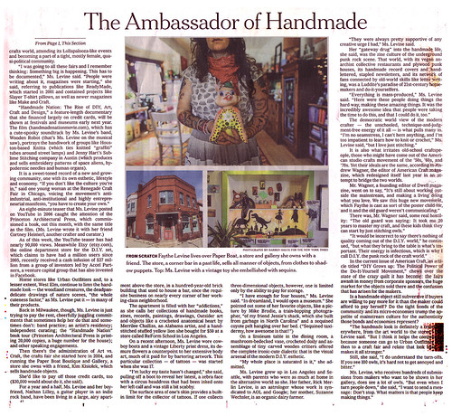 Handmade Nation in the NY Times, page 2