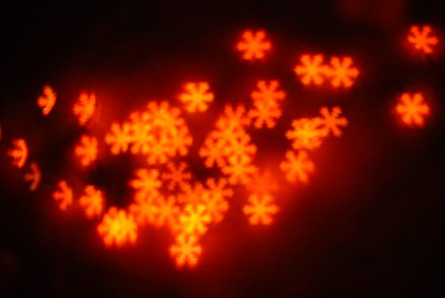 snowflake shaped bokeh